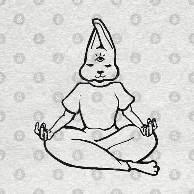 Meditating Bunny by CuteShirtDesigns